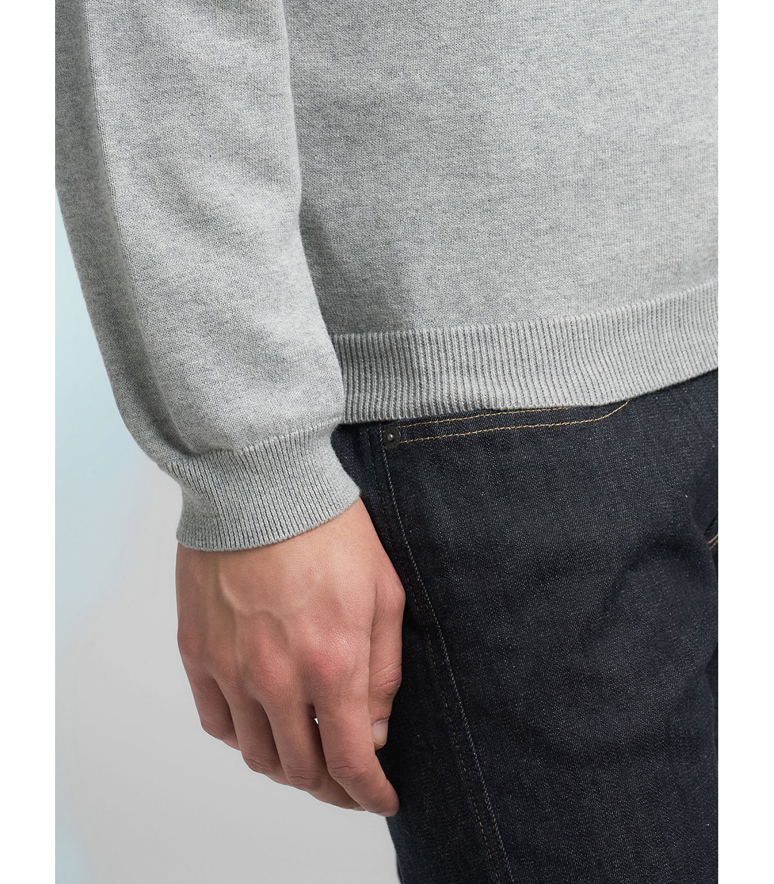 R刺しゅうコットンプルオーバー 詳細画像 メランジグレー 6